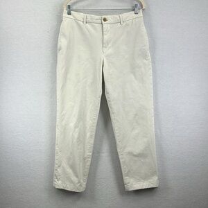 UNIQLO Women’s Ankle/Cropped Chinos Sz M Khaki Beige Cotton/Spandex EUC